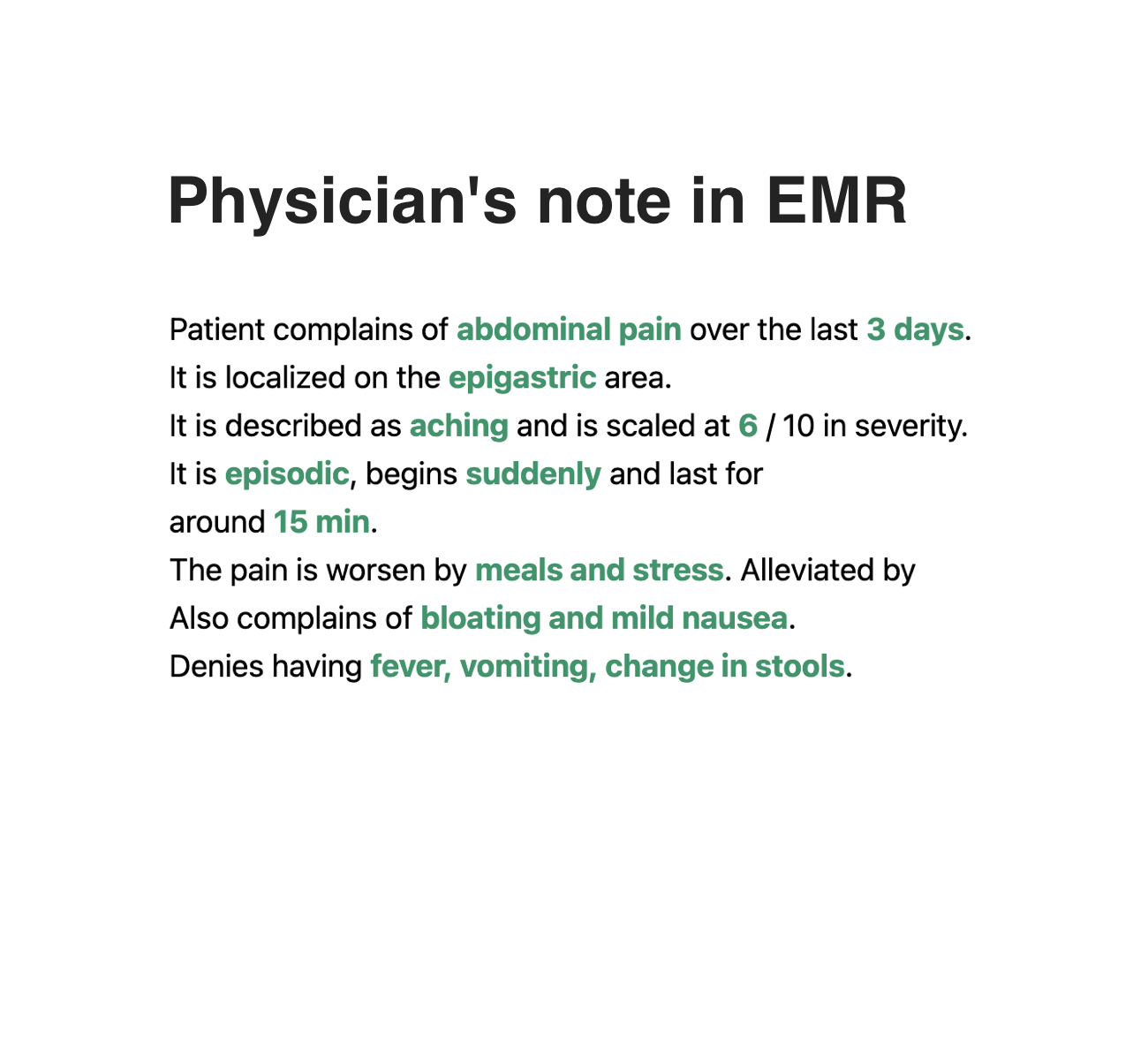 EMR with pasted content